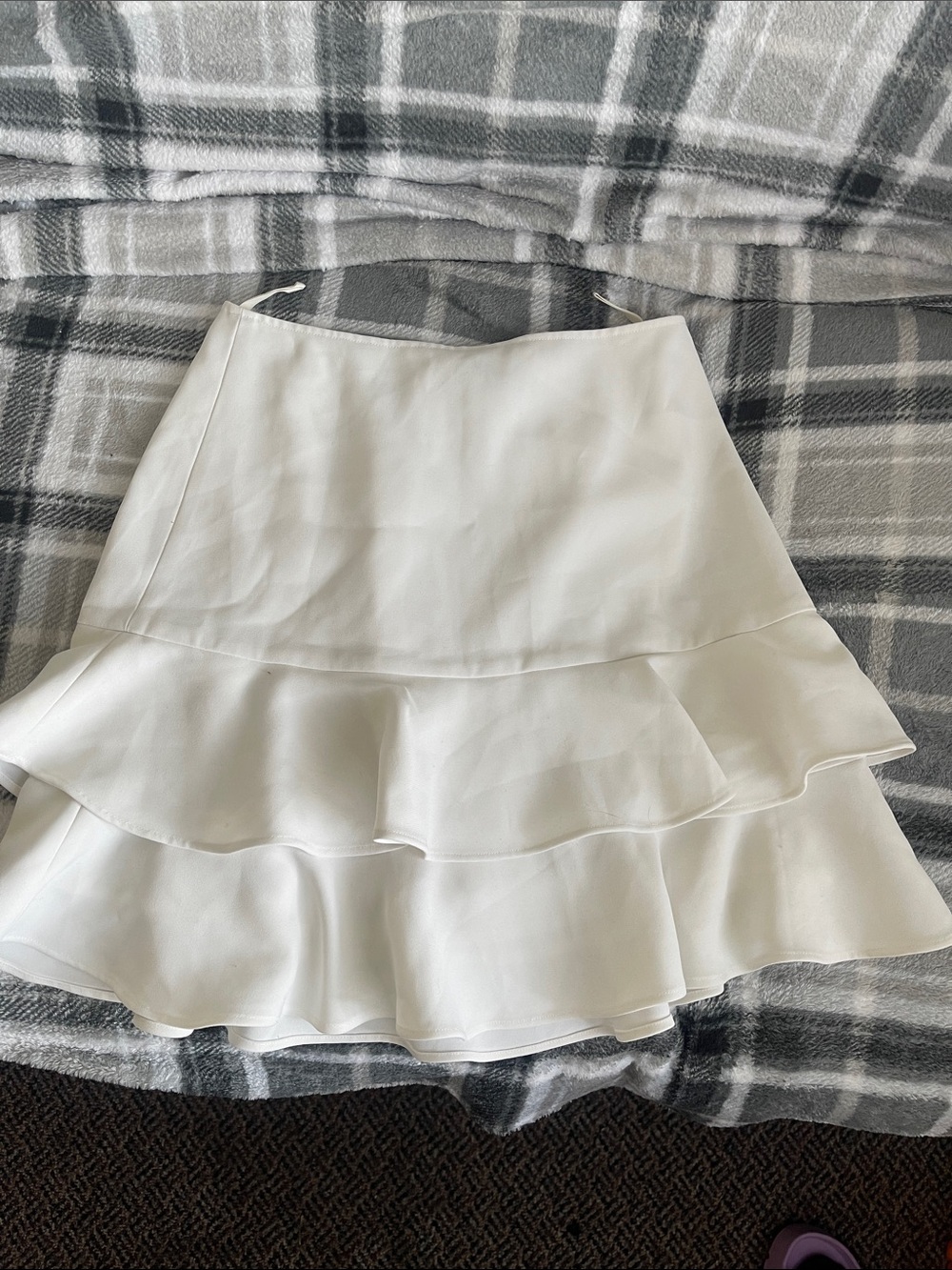 Sunday Best White Tiered Ruffle Skirt